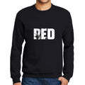 Ultrabasic Homme Imprimé Graphique Sweat-Shirt Popular Words Red Noir Profond
