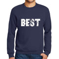 Ultrabasic Homme Imprimé Graphique Sweat-Shirt Popular Words Best French Marine