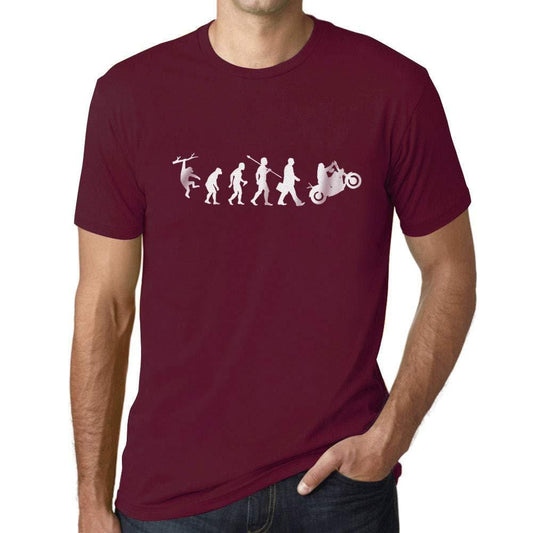 Ultrabasic - Homme T-Shirt Graphique Evolution Moto Bordeaux