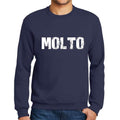 Ultrabasic Homme Imprimé Graphique Sweat-Shirt Popular Words MOLTO French Marine