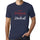 Ultrabasic - Homme Graphique Vivre d'amour et de Football T-Shirt Imprimé Lettres French Marine