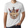 Ultrabasic - Homme T-Shirt Graphique Anchor Tattoo Grotesque Blanc Chiné