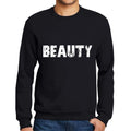 Ultrabasic Homme Imprimé Graphique Sweat-Shirt Popular Words Beauty Noir Profond