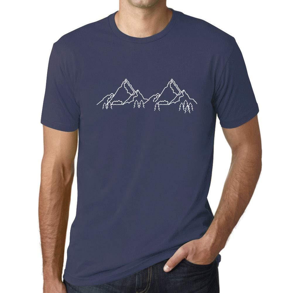 Ultrabasic - Homme Graphique Les Montagnes T-Shirt Imprimé Lettres