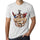 Ultrabasic - Homme T-Shirt Graphique Anchor Tattoo Family Blanc Chiné