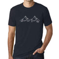 Ultrabasic - Homme Graphique Les Montagnes T-Shirt Imprimé Lettres Marine