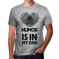 Ultrabasic - Homme T-Shirt Graphique Humor is in My DNA Gris Chine