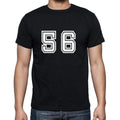 56 Numbers Black Men's Short Sleeve Round Neck T-shirt 00116