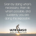 Start by doing what is necessary
