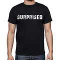 surprised Men's Short Sleeve Round Neck T-shirt , Black T-shirt EN