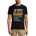 ULTRABASIC Men's Graphic T-Shirt 5 Things You Should Know About My Grandpa - Family Time