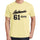 61 Authentic Yellow Mens Short Sleeve Round Neck T-Shirt - Yellow / S - Casual