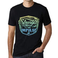 Homme T-Shirt Graphique Imprimé Vintage Tee Strength and Impulse Noir Profond