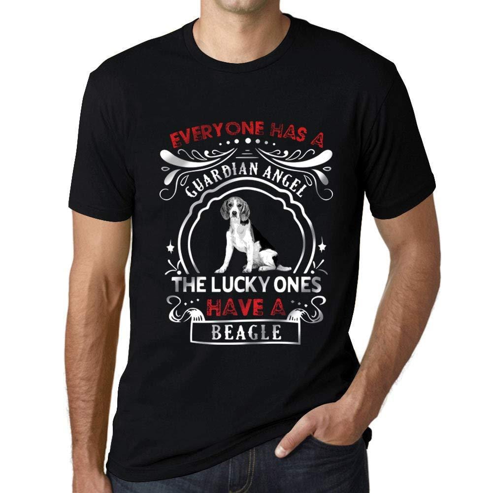 Homme T-Shirt Graphique Imprimé Vintage Tee Beagle Dog Noir Profond