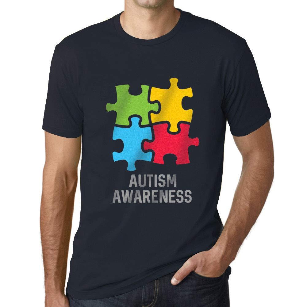 Ultrabasic Homme T-Shirt Graphique Sensibilisation à l'Autisme Marine