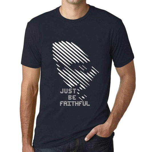 Ultrabasic - Homme T-Shirt Graphique Just be Faithful Marine