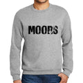 Ultrabasic Homme Imprimé Graphique Sweat-Shirt Popular Words Moors Gris Chiné