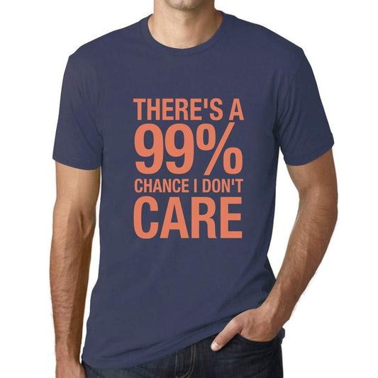 Ultrabasic Homme T-Shirt Graphique There's a Chance I Don't Care Denim