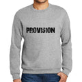 Ultrabasic Homme Imprimé Graphique Sweat-Shirt Popular Words Provision Gris Chiné