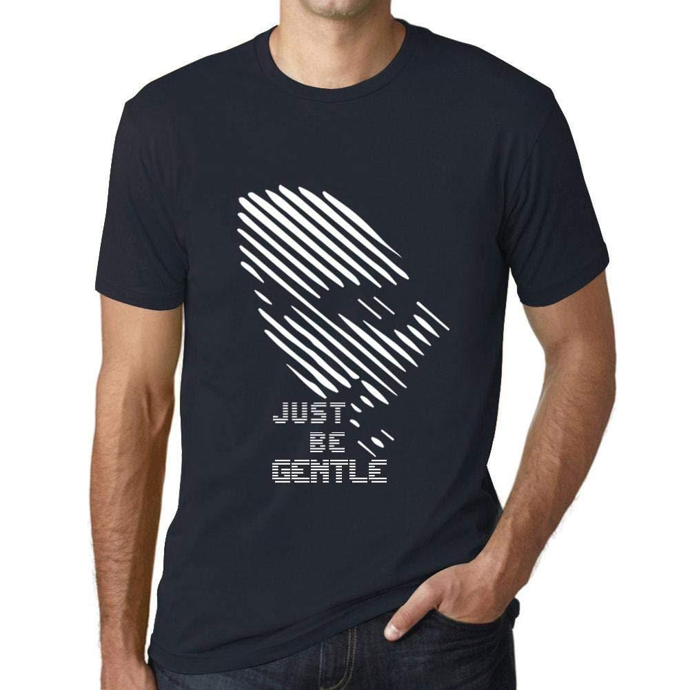 Ultrabasic - Herren T-Shirt Graphique Just be Gentle Marine