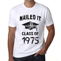 Homme T Shirt Graphique Imprimé Vintage Tee Nailed it Class of 1975