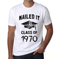 Homme T Shirt Graphique Imprimé Vintage Tee Nailed it Class of 1970