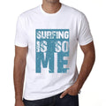 Homme T-Shirt Graphique Surfing is So Me Blanc