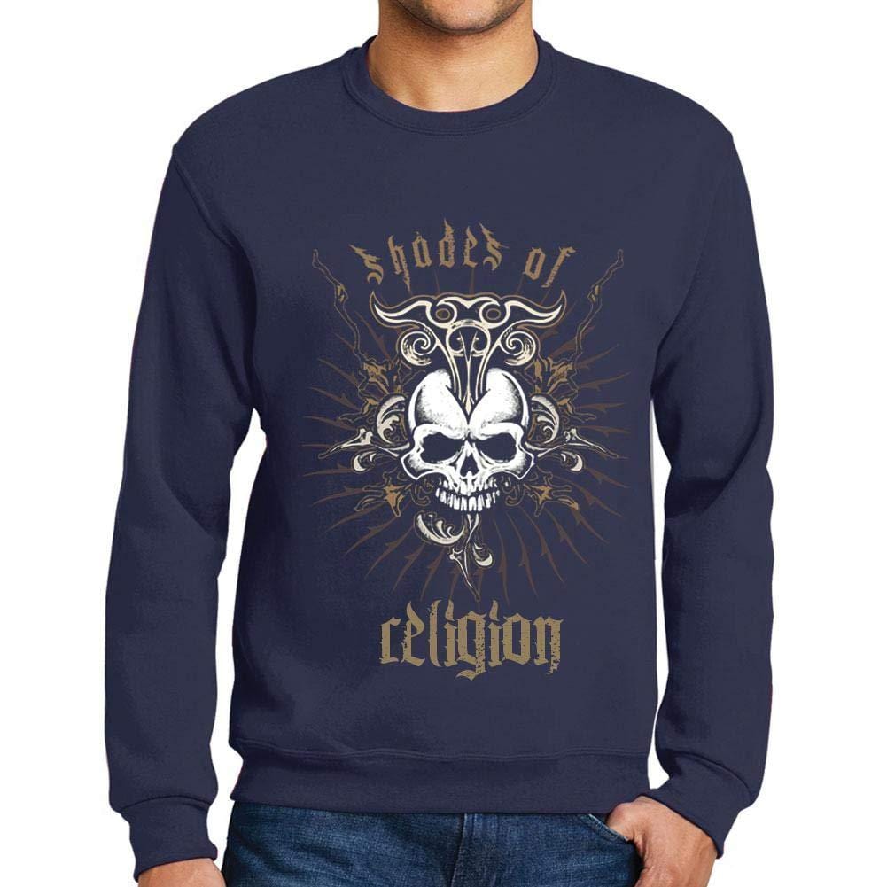 Ultrabasic - Homme Graphique Shades of Religion T-Shirt Imprimé Lettres Marine