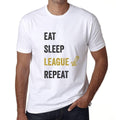 Ultrabasic® Homme T-Shirt Graphique Eat Sleep League Joueur Gaming Tee Marrant Esports Cadeau Idée