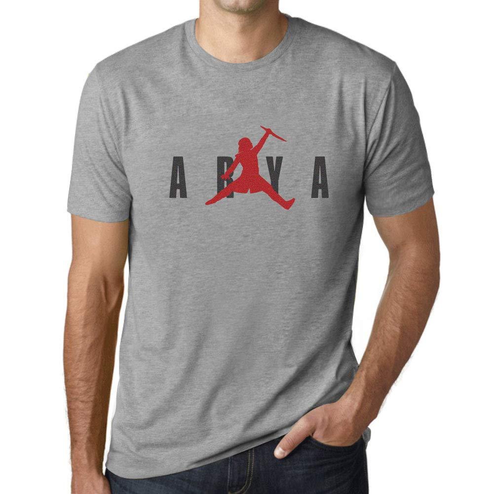 Ultrabasic - Unisexe Graphique Arya avec Un Couteau Imprimé T-Shirt Gris Chiné
