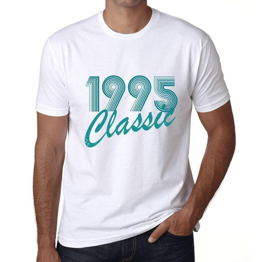 Ultrabasic - Homme T-Shirt Graphique Years Lines Classic 1995 Blanc