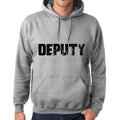 Ultrabasic Homme Femme Unisex Sweat à Capuche Hoodie Popular Words Deputy Gris Chiné