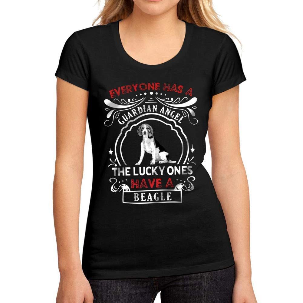 Femme Graphique Tee Shirt Dog Beagle Noir Profond