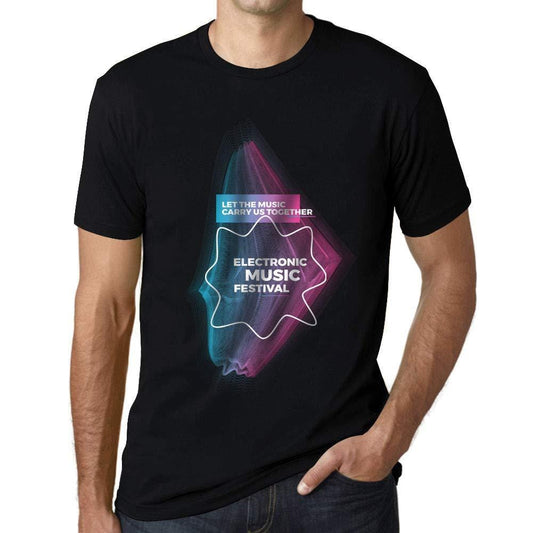Ultrabasic Homme T-Shirt Graphique Music Fest Let The Music Carry Us Together Noir Profond