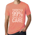 Ultrabasic Homme T-Shirt Graphique There's a Chance I Don't Care Abricot