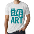 Ultrabasic Homme T-Shirt Graphique Never Give Up on Art Blanc Chiné