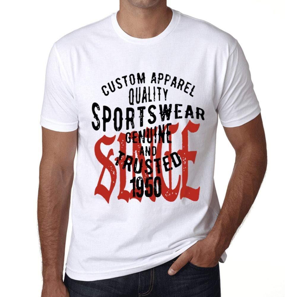 Ultrabasic - Homme T-Shirt Graphique Sportswear Depuis 1950 Blanc
