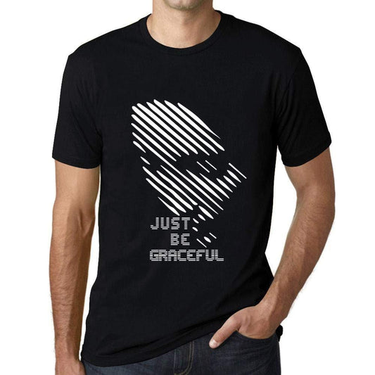 Ultrabasic - Homme T-Shirt Graphique Just be Graceful Noir Profond