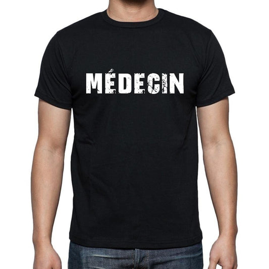 médecin, t-Shirt pour Homme, en Coton, col Rond, Noir