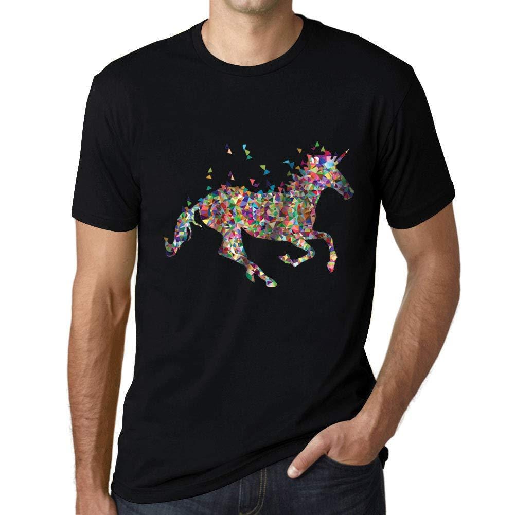 Ultrabasic Homme T-Shirt Graphique Multicolor Unicorn Noir Profond
