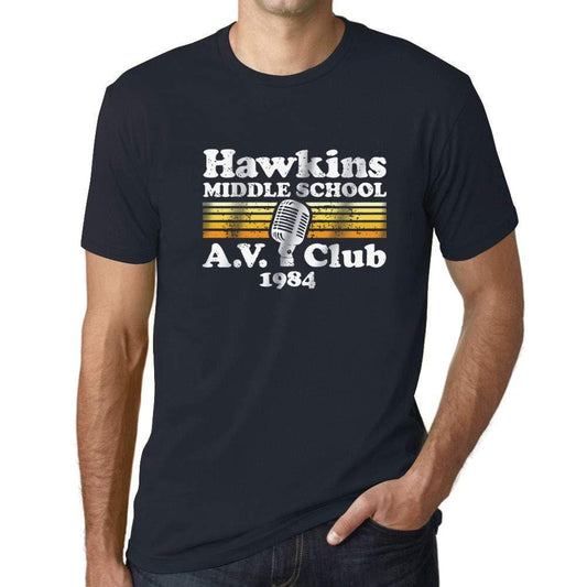 Ultrabasic - Homme T-Shirt Graphique Hawkins Middle School A.V. Club Marine