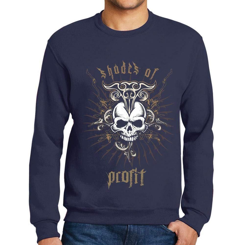 Ultrabasic - Homme Graphique Shades of Profit T-Shirt Imprimé Lettres Marine