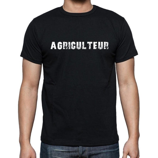 Agriculteur, t-Shirt pour Homme, en Coton, col Rond, Noir