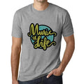 Ultrabasic Homme T-Shirt Graphique Music is Life Gris Chiné