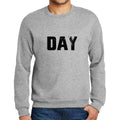 Ultrabasic Homme Imprimé Graphique Sweat-Shirt Popular Words Day Gris Chiné