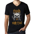 Ultrabasic - Homme Graphique Col V Tee Shirt Chaos and Nightfall Noir Profond