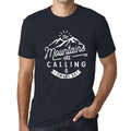Ultrabasic - Homme T-Shirt Graphique The Mountains are Calling Marine
