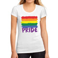 Femme Graphique Tee Shirt LGBT Pride Blanc