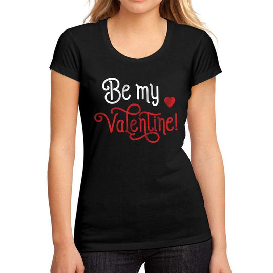 Femme Graphique Tee Shirt Be My Valentine Noir Profond