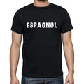 Espagnol, t-Shirt pour Homme, en Coton, col Rond, Noir